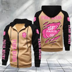 Stade Francais – Hoodie zippé raglan Nouveau Design Nouvelle édition