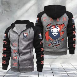 Stade Malherbe Caen – Hoodie zippé raglan Nouveau Design Nouvelle édition