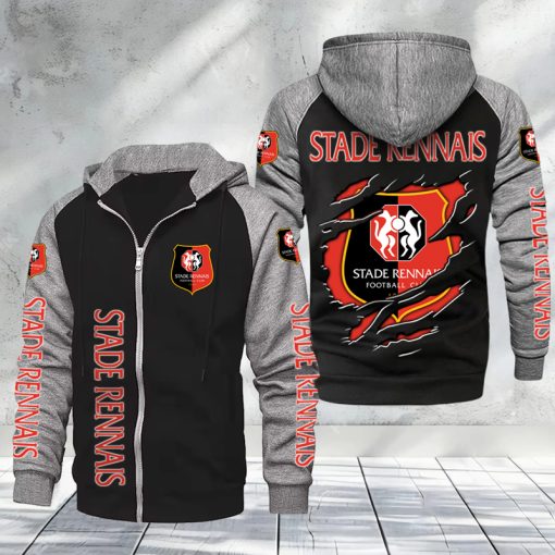 Stade Rennais FC – Hoodie zippé raglan Nouveau Design Nouvelle édition Stade Rennais FC – Hoodie zippé raglan Nouveau Design Nouvelle édition