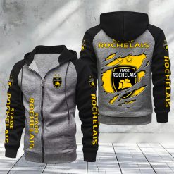 Stade Rochelais – Hoodie zippé raglan Nouveau Design Nouvelle édition