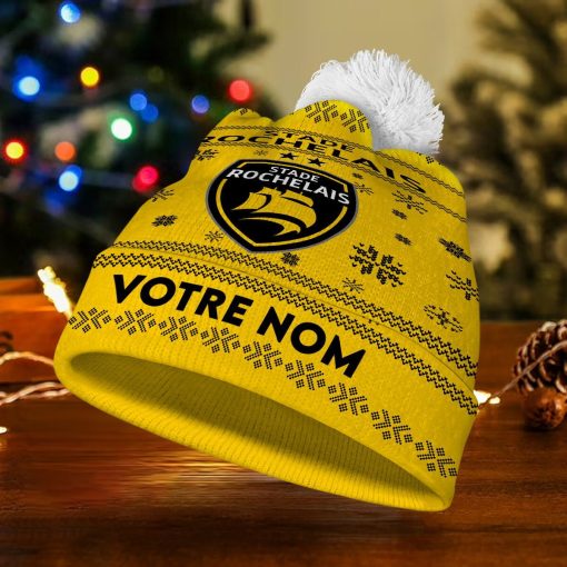 Stade Rochelais – Bonnet de Noël Nouvelle Version avec nom personnalisé Stade Rochelais – Bonnet de Noël Nouvelle Version avec nom personnalisé