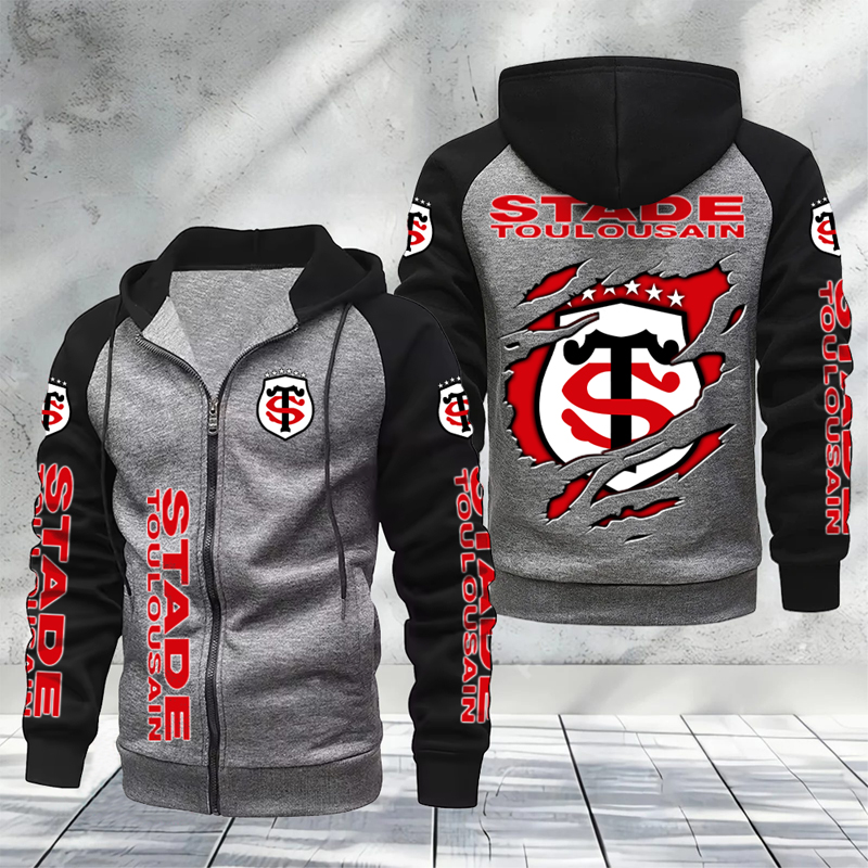 Stade Toulousain – Hoodie zippé raglan Nouveau Design Nouvelle édition Stade Toulousain – Hoodie zippé raglan Nouveau Design Nouvelle édition