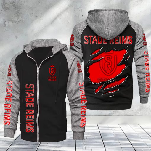 Stade de Reims – Hoodie zippé raglan Nouveau Design Nouvelle édition Stade de Reims – Hoodie zippé raglan Nouveau Design Nouvelle édition