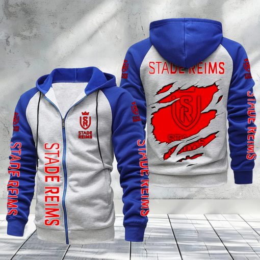 Stade de Reims – Hoodie zippé raglan Nouveau Design Nouvelle édition Stade de Reims – Hoodie zippé raglan Nouveau Design Nouvelle édition