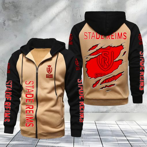 Stade de Reims – Hoodie zippé raglan Nouveau Design Nouvelle édition Stade de Reims – Hoodie zippé raglan Nouveau Design Nouvelle édition