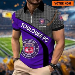 Toulouse FC – Polo à fermeture éclair Nouveau Design Avec Nom Personnalisé