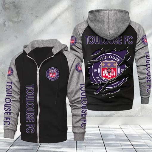 Toulouse FC – Hoodie zippé raglan Nouveau Design Nouvelle édition Toulouse FC – Hoodie zippé raglan Nouveau Design Nouvelle édition