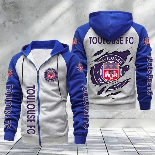 Toulouse FC – Hoodie zippé raglan Nouveau Design Nouvelle édition Toulouse FC – Hoodie zippé raglan Nouveau Design Nouvelle édition