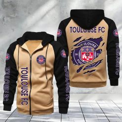 Toulouse FC – Hoodie zippé raglan Nouveau Design Nouvelle édition