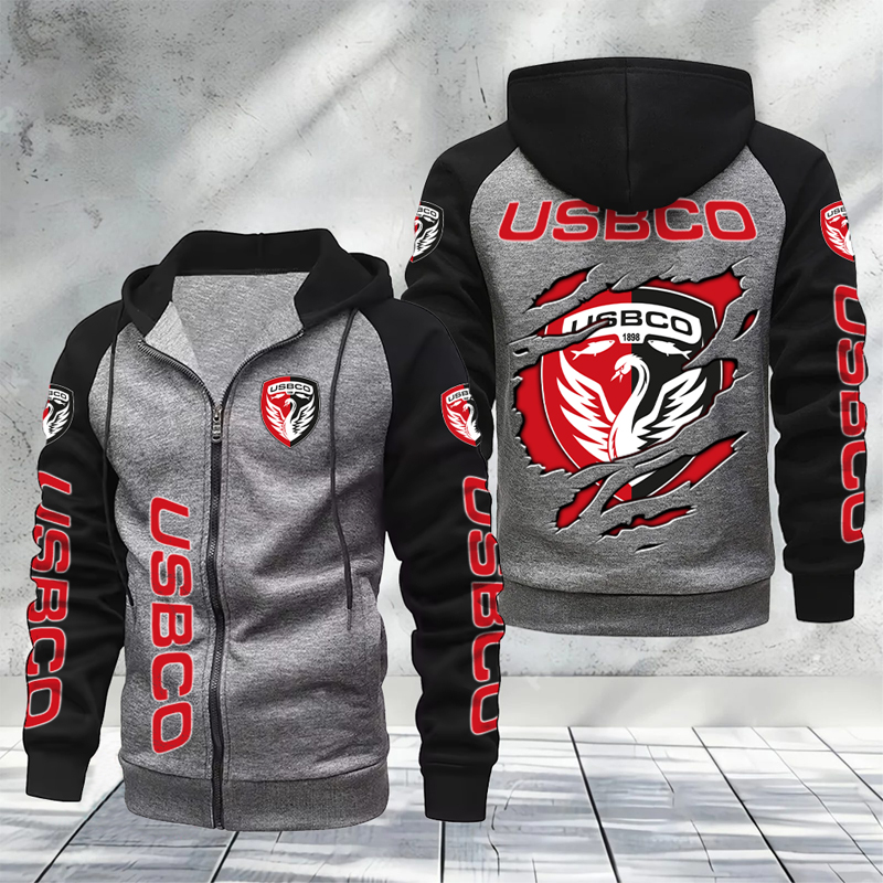 US Boulogne – Hoodie zippé raglan Nouveau Design Nouvelle édition US Boulogne – Hoodie zippé raglan Nouveau Design Nouvelle édition
