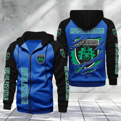 US Montauban – Hoodie zippé raglan Nouveau Design Nouvelle édition US Montauban – Hoodie zippé raglan Nouveau Design Nouvelle édition