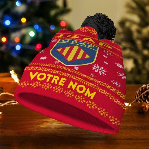 USA Perpignan – Bonnet de Noël Nouvelle Version avec nom personnalisé USA Perpignan – Bonnet de Noël Nouvelle Version avec nom personnalisé