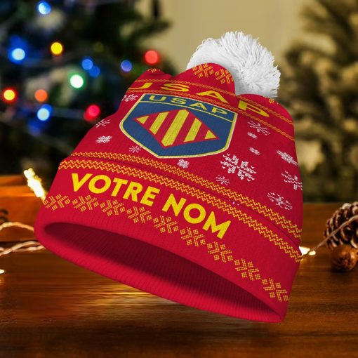 USA Perpignan – Bonnet de Noël Nouvelle Version avec nom personnalisé USA Perpignan – Bonnet de Noël Nouvelle Version avec nom personnalisé
