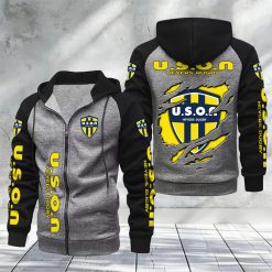 USON Nevers – Hoodie zippé raglan Nouveau Design Nouvelle édition