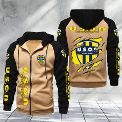 USON Nevers – Hoodie zippé raglan Nouveau Design Nouvelle édition