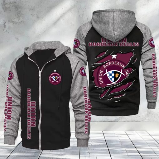 Union Bordeaux Bègles – Hoodie zippé raglan Nouveau Design Nouvelle édition Union Bordeaux Bègles – Hoodie zippé raglan Nouveau Design Nouvelle édition