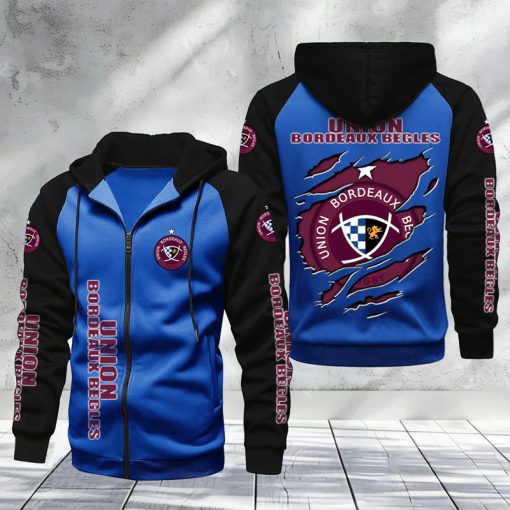 Union Bordeaux Bègles – Hoodie zippé raglan Nouveau Design Nouvelle édition Union Bordeaux Bègles – Hoodie zippé raglan Nouveau Design Nouvelle édition
