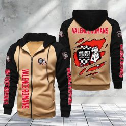 Valence Romans – Hoodie zippé raglan Nouveau Design Nouvelle édition