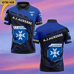AJ Auxerre – Chemise polo Nouvelle Version Avec Nom Personnalisé