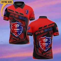 AS Béziers Hérault – Chemise polo Nouvelle Version Avec Nom Personnalisé