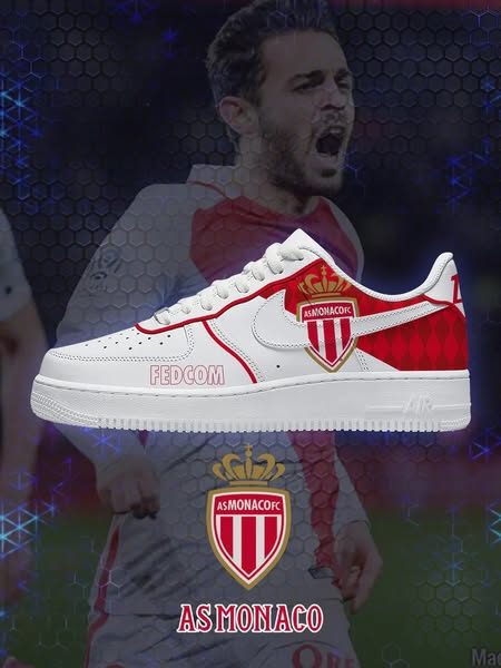 AS Monaco – Baskets AF1 de sport – nouvelle version AS Monaco – Baskets AF1 de sport – nouvelle version
