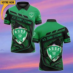 AS Saint-Étienne – Chemise polo Nouvelle Version Avec Nom Personnalisé