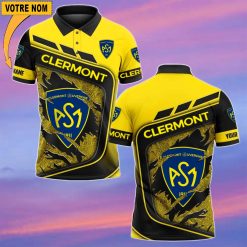 ASM Clermont Auvergne – Chemise polo Nouvelle Version Avec Nom Personnalisé