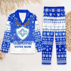 Castres Olympique – Ensemble de pyjama : édition fan avec nom personnalisé