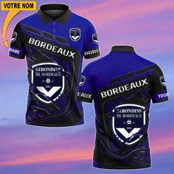 FC Girondins de Bordeaux – Chemise polo Nouvelle Version Avec Nom Personnalisé