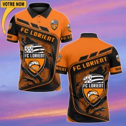 FC Lorient – Chemise polo Nouvelle Version Avec Nom Personnalisé