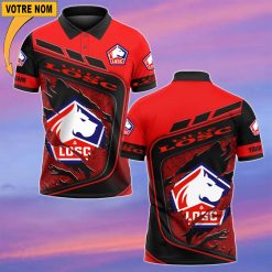 LOSC Lille – Chemise polo Nouvelle Version Avec Nom Personnalisé