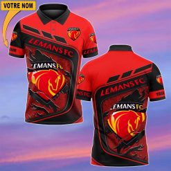 Le Mans FC – Chemise polo Nouvelle Version Avec Nom Personnalisé