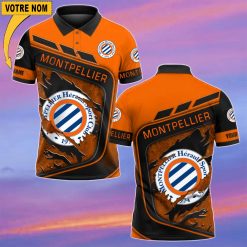 Montpellier HSC – Chemise polo Nouvelle Version Avec Nom Personnalisé