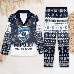 Montpellier Hérault Rugby – Ensemble de pyjama : édition fan avec nom personnalisé