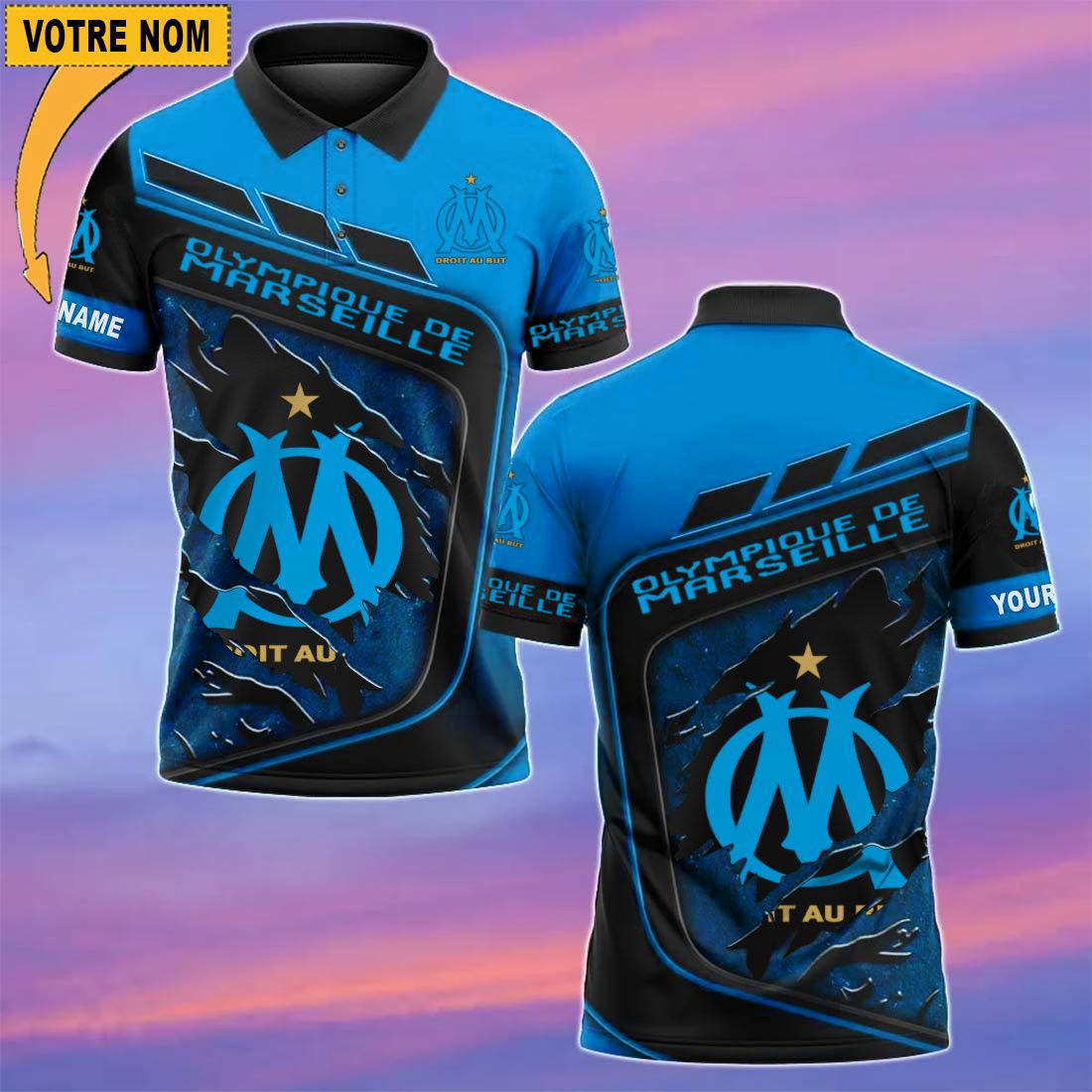 Olympique de Marseille – Chemise polo Nouvelle Version Avec Nom Personnalisé Olympique de Marseille – Chemise polo Nouvelle Version Avec Nom Personnalisé