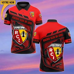RC Lens – Chemise polo Nouvelle Version Avec Nom Personnalisé