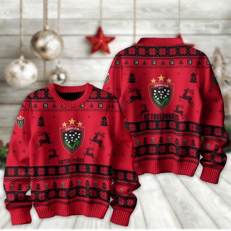 RC Toulonnais – Pull-over édition fan avec nom personnalisé RC Toulonnais – Pull-over édition fan avec nom personnalisé