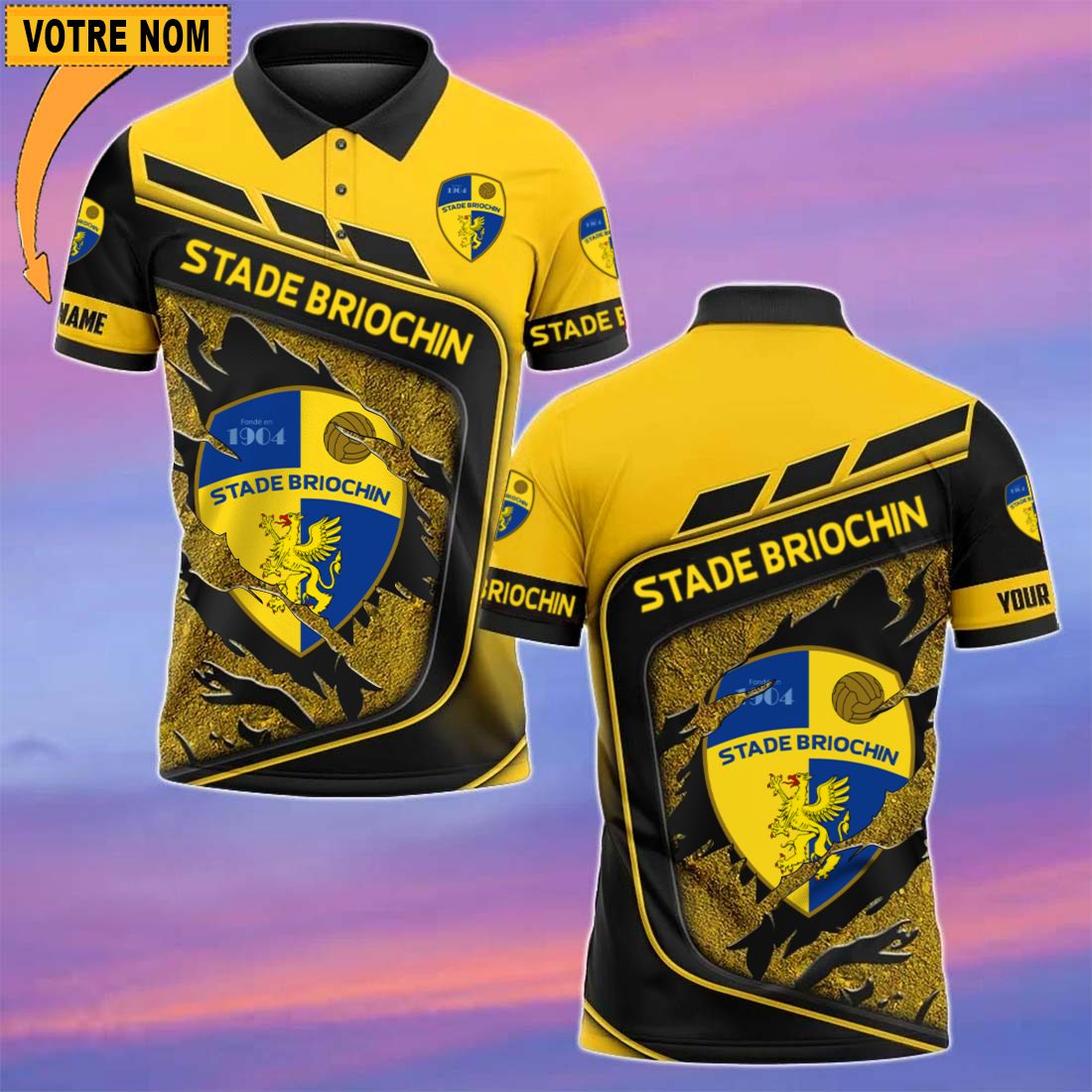 Stade Briochin – Chemise polo Nouvelle Version Avec Nom Personnalisé Stade Briochin – Chemise polo Nouvelle Version Avec Nom Personnalisé