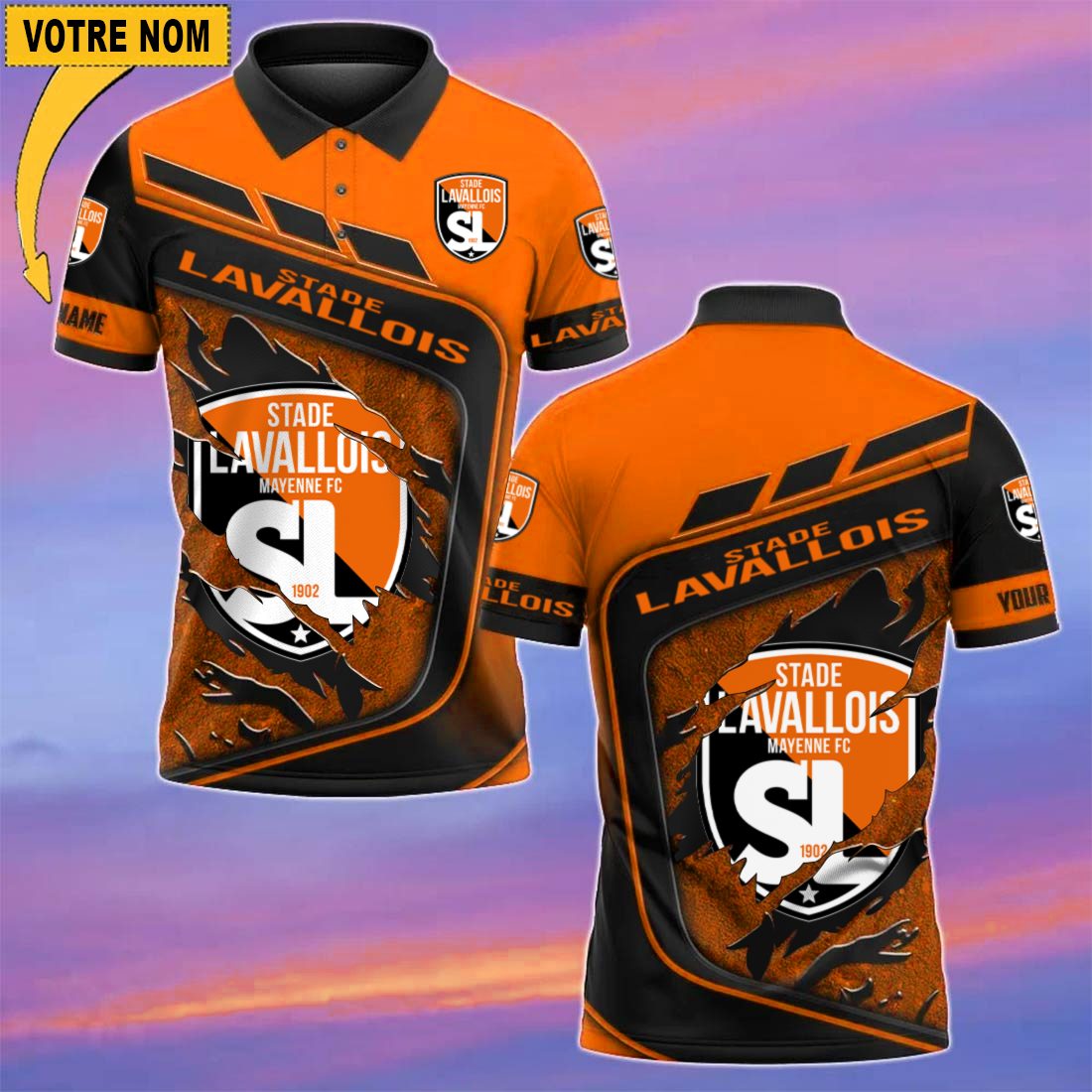 Stade Lavallois – Chemise polo Nouvelle Version Avec Nom Personnalisé Stade Lavallois – Chemise polo Nouvelle Version Avec Nom Personnalisé