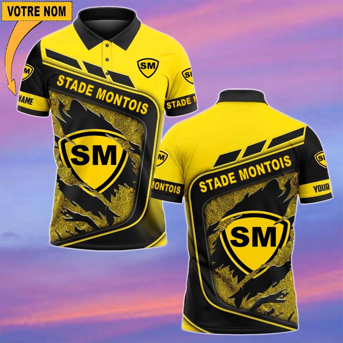 Stade Montois Rugby – Chemise polo Nouvelle Version Avec Nom Personnalisé Stade Montois Rugby – Chemise polo Nouvelle Version Avec Nom Personnalisé