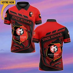 Stade Rennais FC – Chemise polo Nouvelle Version Avec Nom Personnalisé