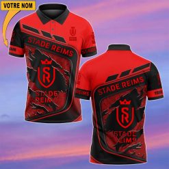 Stade de Reims – Chemise polo Nouvelle Version Avec Nom Personnalisé