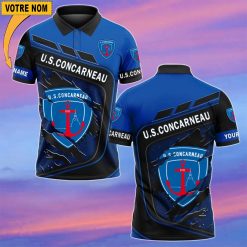 US Concarneau – Chemise polo Nouvelle Version Avec Nom Personnalisé