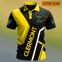 ASM Clermont Auvergne – Chemise polo Design Signature Avec Nom Personnalisé