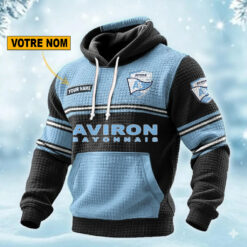 Aviron Bayonnais – Pull hoodie gaufré Édition spéciale Avec Nom Personnalisé