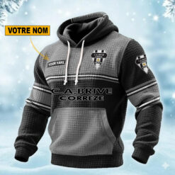 CA Brive – Pull hoodie gaufré Édition spéciale Avec Nom Personnalisé