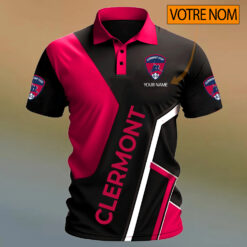 Clermont Foot 63 – Chemise polo Design Signature Avec Nom Personnalisé