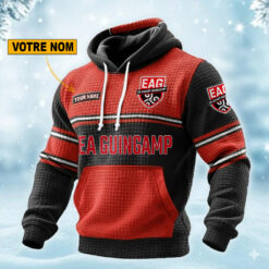 EA Guingamp – Pull hoodie gaufré Édition spéciale Avec Nom Personnalisé