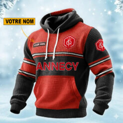 FC Annecy – Pull hoodie gaufré Édition spéciale Avec Nom Personnalisé