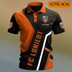 FC Lorient – Chemise polo Design Signature Avec Nom Personnalisé
